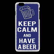 Coque iPhone 6 / 6S Keep Calm Have a beer Bleu