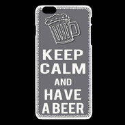 Coque iPhone 6 / 6S Keep Calm Have a beer Gris