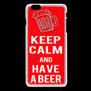 Coque iPhone 6 / 6S Keep Calm Have a beer Rouge