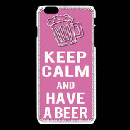Coque iPhone 6 / 6S Keep Calm Have a beer Rose