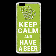 Coque iPhone 6 / 6S Keep Calm Have a beer Vert pomme
