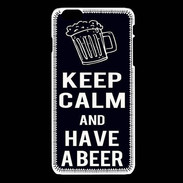 Coque iPhone 6 / 6S Keep Calm Have a beer Noir