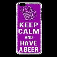 Coque iPhone 6 / 6S Keep Calm Have a beer Violet