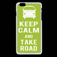 Coque iPhone 6 / 6S Keep Calm Take road Vert pomme