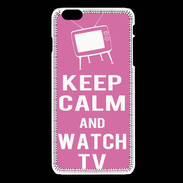 Coque iPhone 6 / 6S Keep Calm Watch TV Rose
