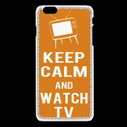 Coque iPhone 6 / 6S Keep Calm Watch TV Orange