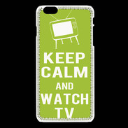 Coque iPhone 6 / 6S Keep Calm Watch TV Vert pomme