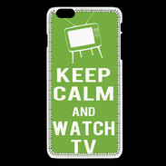 Coque iPhone 6 / 6S Keep Calm Watch TV Vert
