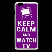Coque iPhone 6 / 6S Keep Calm Watch TV Violet