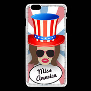 Coque iPhone 6 / 6S Miss USA Chatain