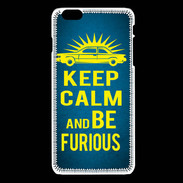 Coque iPhone 6 / 6S Keep Calm and Be Furious Bleu