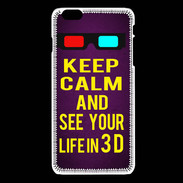 Coque iPhone 6 / 6S Keep Calm and See your life 3D Violet
