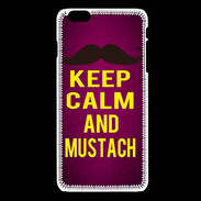 Coque iPhone 6 / 6S Keep Calm and Mustach Rose