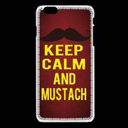 Coque iPhone 6 / 6S Keep Calm and Mustach Rouge