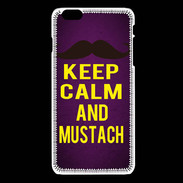 Coque iPhone 6 / 6S Keep Calm and Mustach Violet