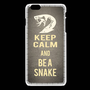 Coque iPhone 6 / 6S Keep Calm and Be a Snake Gris