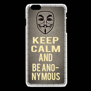 Coque iPhone 6 / 6S Keep Calm and Be Anonymous Gris