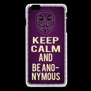 Coque iPhone 6 / 6S Keep Calm and Be Anonymous Violet
