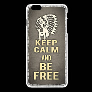 Coque iPhone 6 / 6S Keep Calm and Be Free Gris