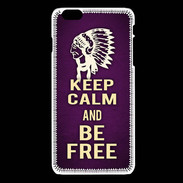 Coque iPhone 6 / 6S Keep Calm and Be Free Violet