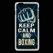 Coque iPhone 6 / 6S Keep Calm and Boxing Bleu