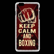 Coque iPhone 6 / 6S Keep Calm and Boxing Rouge