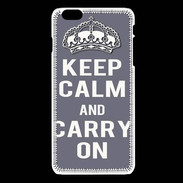 Coque iPhone 6 / 6S Keep Calm and Carry on Gris