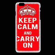 Coque iPhone 6 / 6S Keep Calm and Carry on Rouge