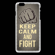 Coque iPhone 6 / 6S Keep Calm and Fight Gris