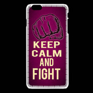 Coque iPhone 6 / 6S Keep Calm and Fight Rose