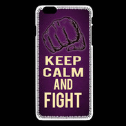 Coque iPhone 6 / 6S Keep Calm and Fight Violet