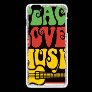 Coque iPhone 6Plus / 6Splus Peace Love Music
