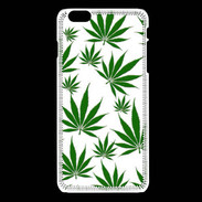 Coque iPhone 6Plus / 6Splus Feuille de cannabis sur fond blanc