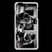 Coque iPhone 6Plus / 6Splus Pompiers en noir et blanc