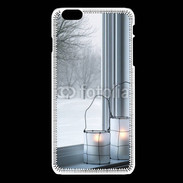 Coque iPhone 6Plus / 6Splus paysage hiver deux lanternes