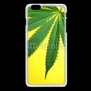 Coque iPhone 6Plus / 6Splus Feuille de cannabis sur fond jaune