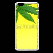 Coque iPhone 6Plus / 6Splus Feuille de cannabis sur fond jaune 2
