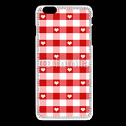 Coque iPhone 6Plus / 6Splus Mode vichy rouge avec coeur