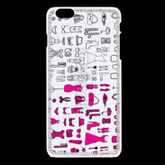 Coque iPhone 6Plus / 6Splus Fond fashion rose 3