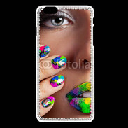 Coque iPhone 6Plus / 6Splus Bouche et ongles multicouleurs 5