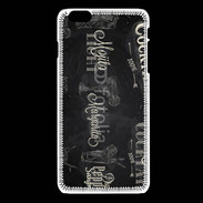 Coque iPhone 6Plus / 6Splus Menu de cocktail en noir et blanc