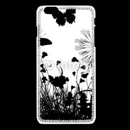 Coque iPhone 6Plus / 6Splus Papillon en noir et blanc