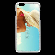 Coque iPhone 6Plus / 6Splus Femme à chapeau de plage