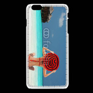 Coque iPhone 6Plus / 6Splus Femme assise sur la plage