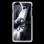 Coque iPhone 6Plus / 6Splus Violoncelliste en noir et blanc 5