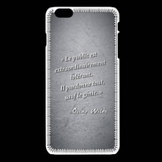 Coque iPhone 6Plus / 6Splus Public génie Noir Citation Oscar Wilde
