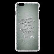 Coque iPhone 6Plus / 6Splus Public génie Vert Citation Oscar Wilde