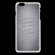 Coque iPhone 6Plus / 6Splus Survie valeur Noir Citation Oscar Wilde