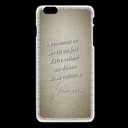 Coque iPhone 6Plus / 6Splus Survie valeur Sepia Citation Oscar Wilde