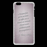 Coque iPhone 6Plus / 6Splus Chaque fois Rose Citation Oscar Wilde